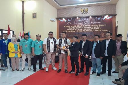 Usai Daftar ke KPU Pasangan Fahmi Dimas optimis menangkan Pilkada Purb