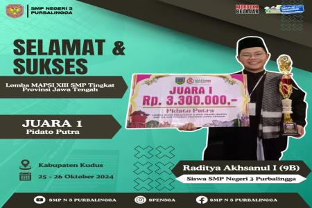Prestasi gemilang siswa SMPN 3 Purbali