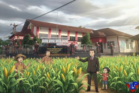 Pemdes Tamansari Dorong Ketahanan Pangan Lewat BUMDes Buka Lahan Jagun